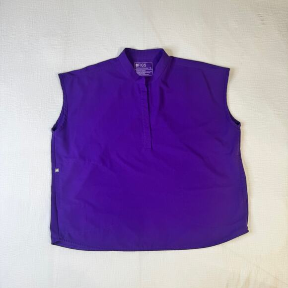 FIGS Rafaela Oversized Scrub Top Digital Grape Purple Women's XL Retired Rare - Picture 15 of 15
